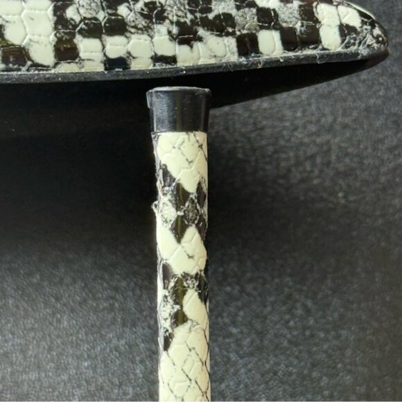 Steve Madden Black and White Snakeskin Heels - Picture 7 of 9
